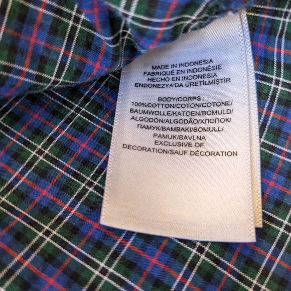 RALPH LAUREN Kid's Large (14-16) Plaid Shirt - Picture 4 of 5